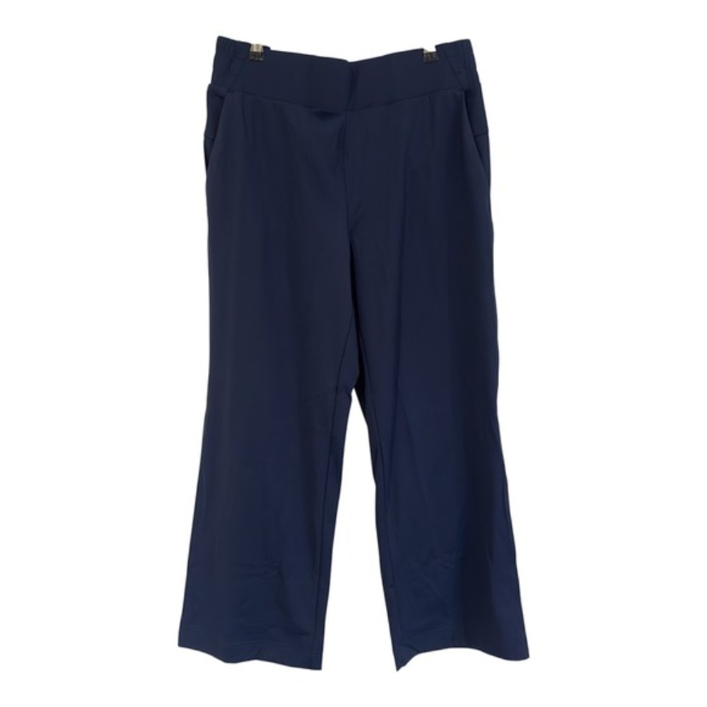 Member's Mark Womens Travel Wide Leg Pants Navy Blue L NWT Stretch